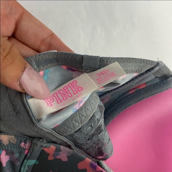 PINK Victoria Secret bustier butterfly bra 34D - Picture 3 of 4